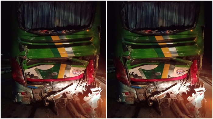 Kecelakaan Maut Dini Hari, Seorang Kernet Tewas Terlindas di Kolong Bus, Truk Tabrak Bus Mogok