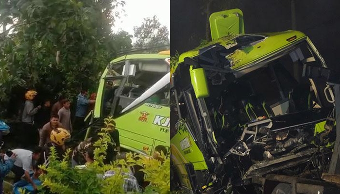 Kecelakaan Maut Rabu Sore Pkl 15.30 WIB, Bus Rombongan Wisata Tabrak 6 Mobil & Motor, 4 Orang Tewas