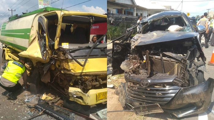 Kecelakaan Maut Tadi Pukul 12.10 WIB, Mobil Isi Satu Keluarga Tabrak Truk, Satu Orang Tewas