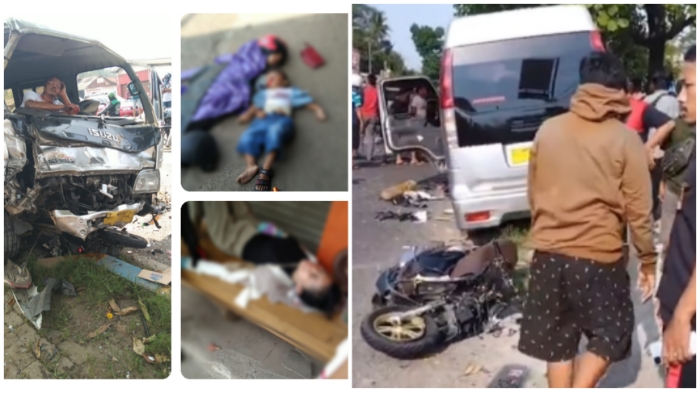 Kecelakaan Maut Pukul 15.00 WIB, 7 Orang Tewas, Mobil Elf Tabrak Pikap 4 Motor dan Pejalan Kaki