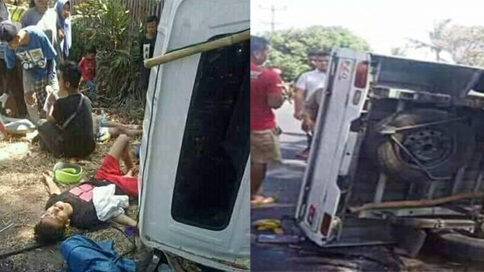 Kecelakaan Maut, 2 Orang Tewas Setelah Mobil Rombongan Alumni Pelajar Tertabrak hingga Terbalik