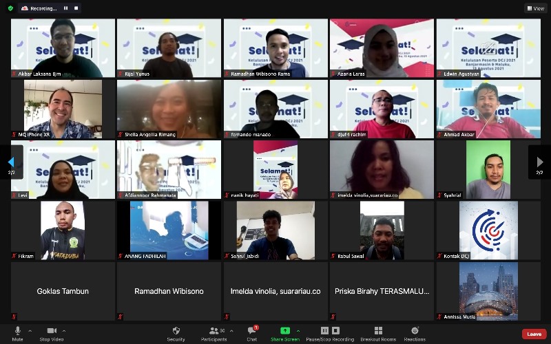 Kedubes AS dan DCJ Bekali Jurnalis dan Dosen dengan Keterampilan Visualisasi Data Covid-19