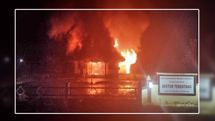 Kebakaran Kantor Polisi Tadi Dini Hari Selasa 5 Januari 2021, Info Dari Kapolres Tak Ada Korban Jiwa