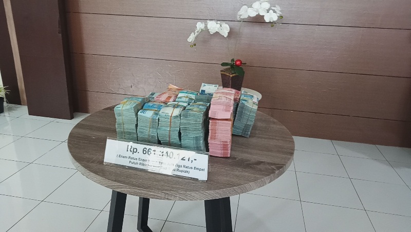 Uang Setinggi Setengah Meter Ini Jumlahnya Rp 661.340.121, Kejari Minut Selamatkan Uang Negara