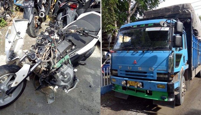 Kecelakaan Maut, Seorang PNS Langsung Tewas di Tempat, Dengan Kecepatan Tinggi Tabrak Truk Tronton