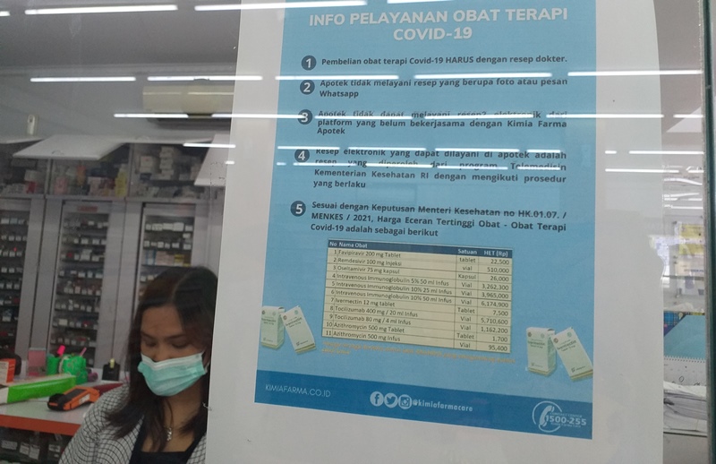 Stok Obat Terapi Covid-19 di Manado Terbatas, Pembeli Harus Gunakan Resep Dokter