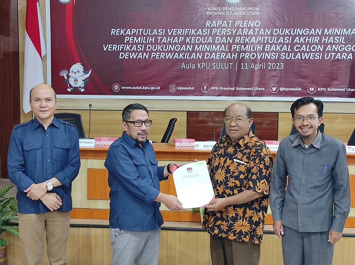 Josh Pati Tak Penuhi Syarat Dukungan Minimal Calon Anggota DPD RI Provinsi Sulawesi Utara