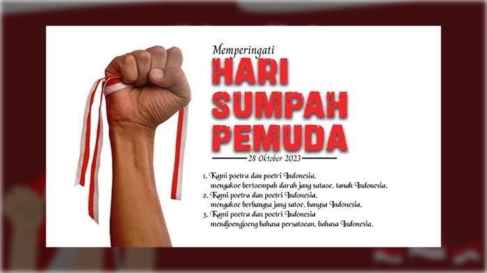 Poster Ucapan Selamat Memperingati Hari Sumpah Pemuda 2023 untuk Anda