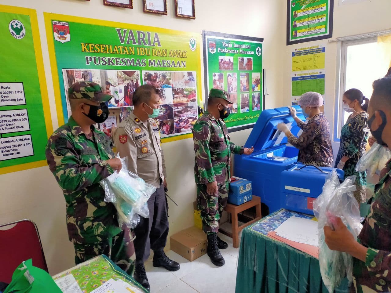 Jajaran Kodim 1302/Minahasa Kawal Pendistribusian Vaksin