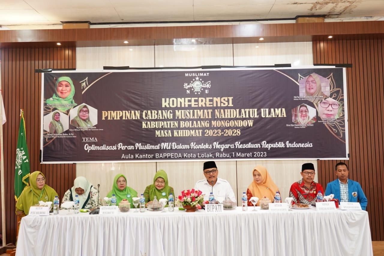 Limi Mokodompit Buka Konferensi Cabang Muslimat NU Bolaang Mongondow Sulawesi Utara
