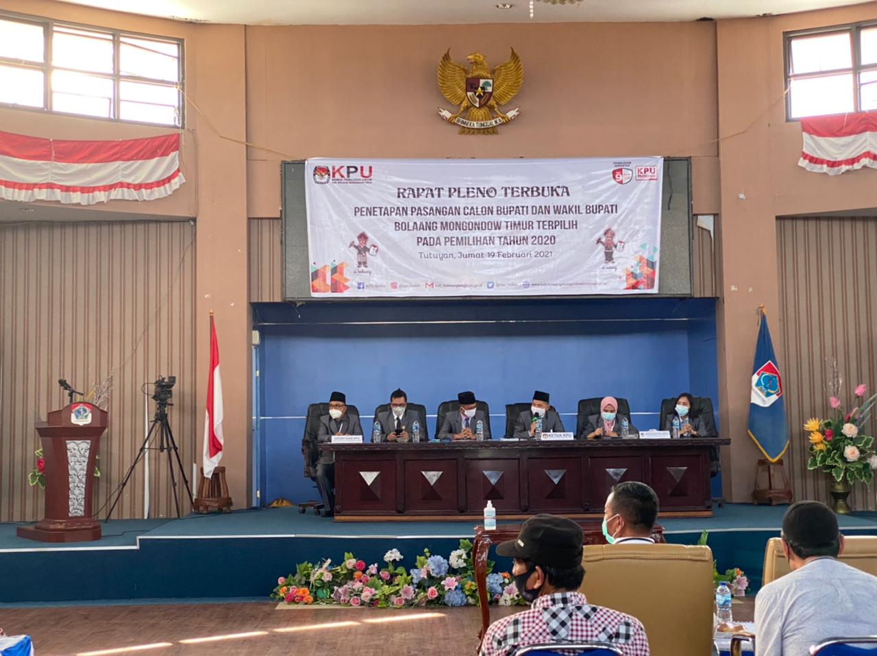 KPU Boltim Tetapkan Sachrul-Oskar Bupati dan Wabup Terpilih Periode 2021-2024