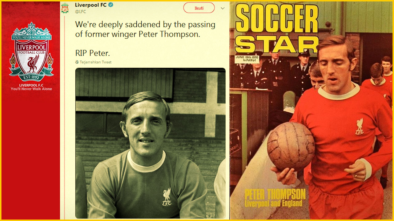 Mantan Pemain Liverpool Peter Thompson Meninggal Dunia