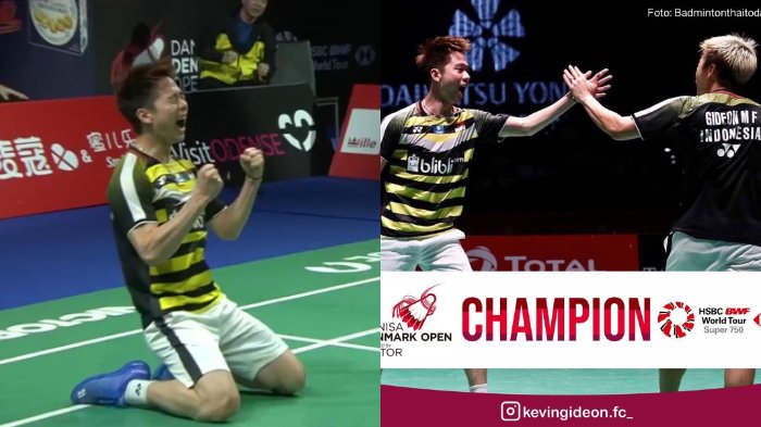 Selebrasi Kemenangan Kevin Sanjaya/Marcus Gideon di Denmark Open 2018
