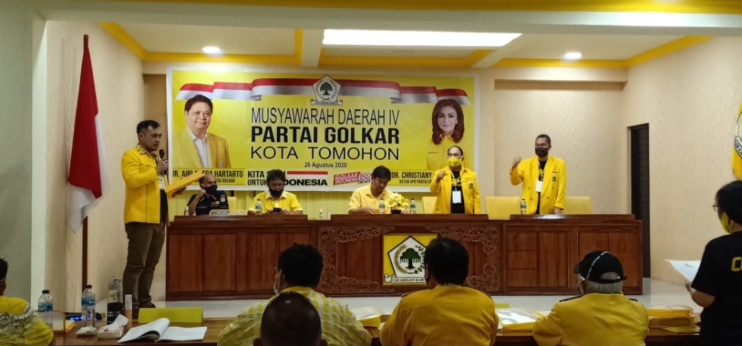 Miky Wenur Terpilih Ketua DPD II Partai Golkar Tomohon