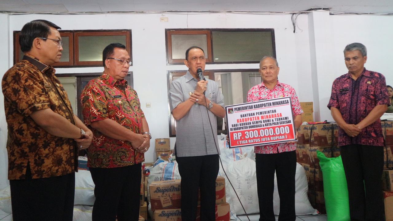 Pemkab Minahasa Sumbang 300 Juta Untuk Palu