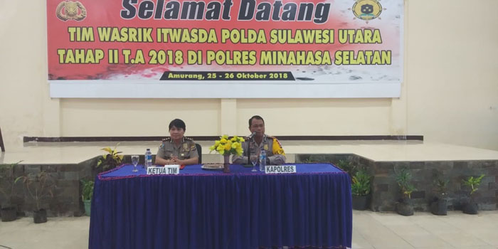Polres Minsel Terima Kunjungan Tim Wasrik Polda Sulut