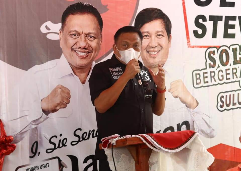 Olly-Steven Kampanye Lagi di Sangihe, Lantik Tim Pemenangan