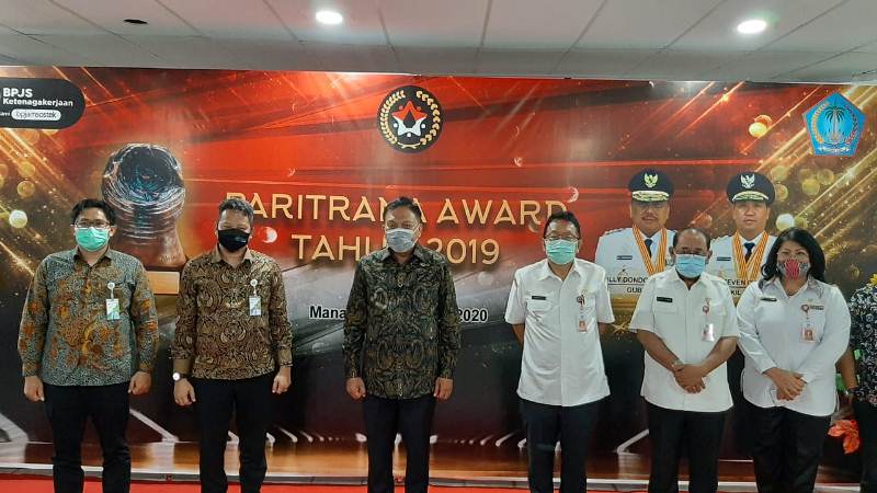 Sulut Raih Paritrana Award Tahun 2019, Juara I Nasional Program Perlindungan Tenaga Kerja