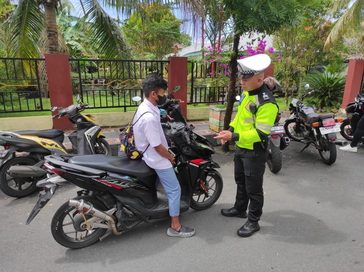 Operasi Patuh Samrat 2022 Digelar di Kepulauan Sangihe Sulawesi Utara, Nihil Tilang Banyak Teguran