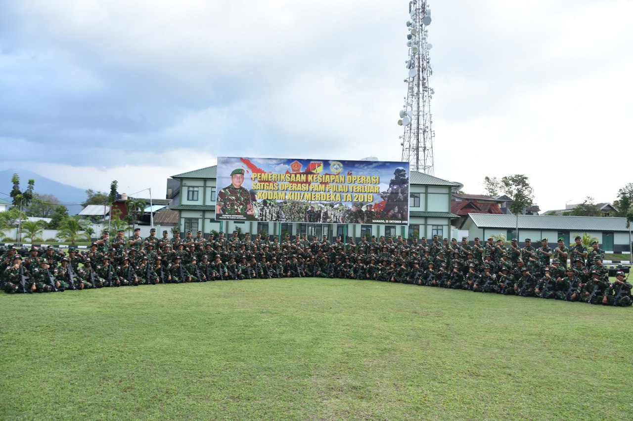 Pangdam XIII Merdeka Cek Kesiapan Satgas Pam Puter