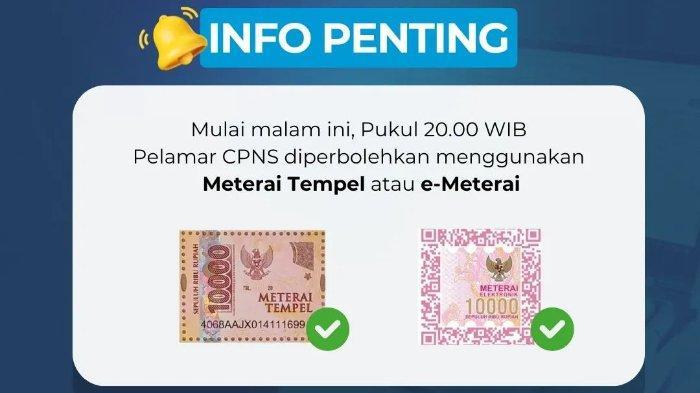 Berikut Urutan Lengkap Membubuhkan e-Meterai Untuk Dokumen CPNS 2024