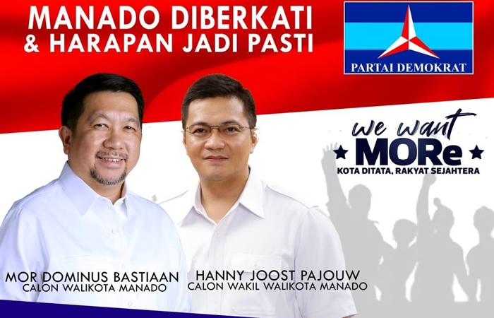 Hanny Joost Pajouw Menuju 'Hattrick' Pilkada Manado, Didorong Demokrat Dampingi Mor Bastian