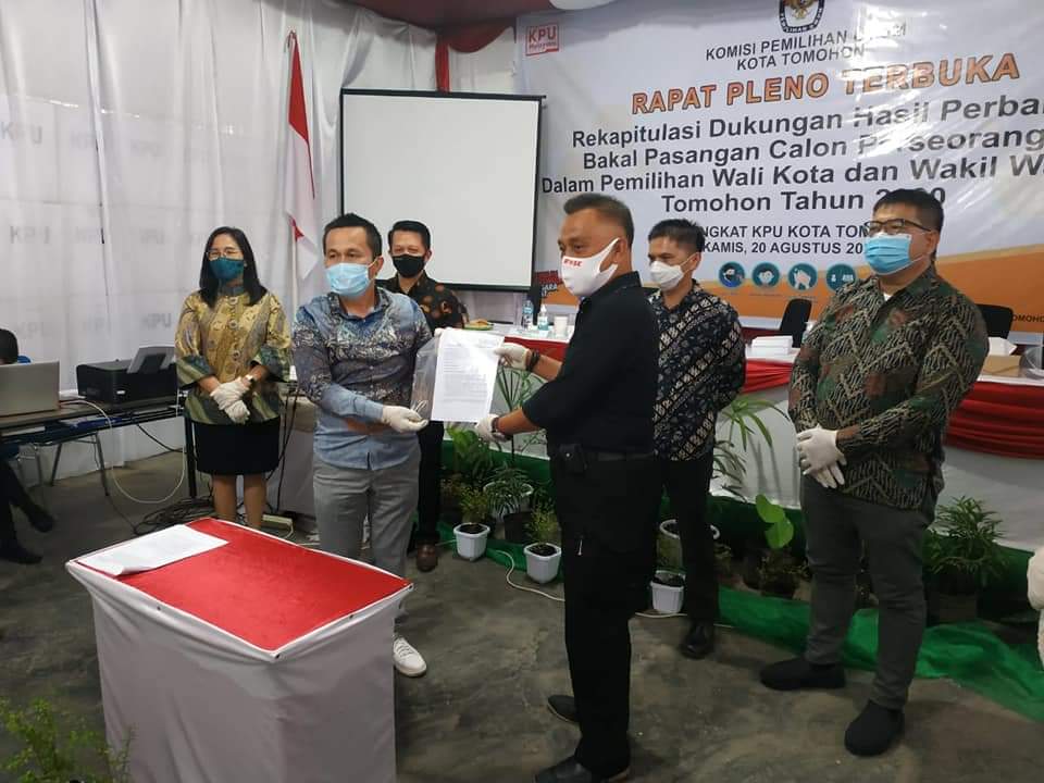 Pasangan RoSe Ditetapkan KPU, Berhak Ikut Jalur Perseorangan di Pilwako Tomohon