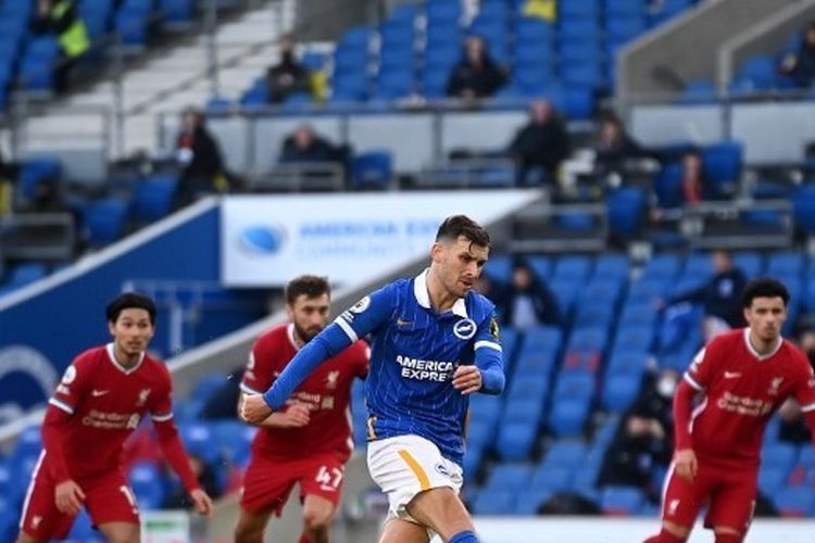 Liverpool Gagal Menang, Gol Penalti Brighton Menit 90+3 Buyarkan Kemenangan, Hasil Liga Inggris
