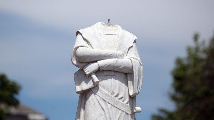 Patung Christopher Columbus Dipenggal Pendemo Antirasialisme Terkait Insiden George Floyd