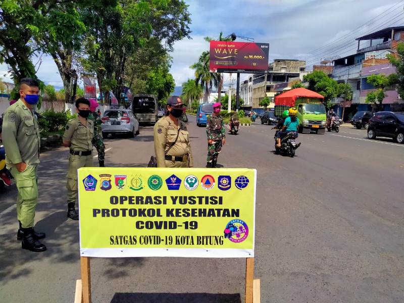 Ini Perilaku Warga Selama Pelaksanaan Operasi Yustisi di Bitung