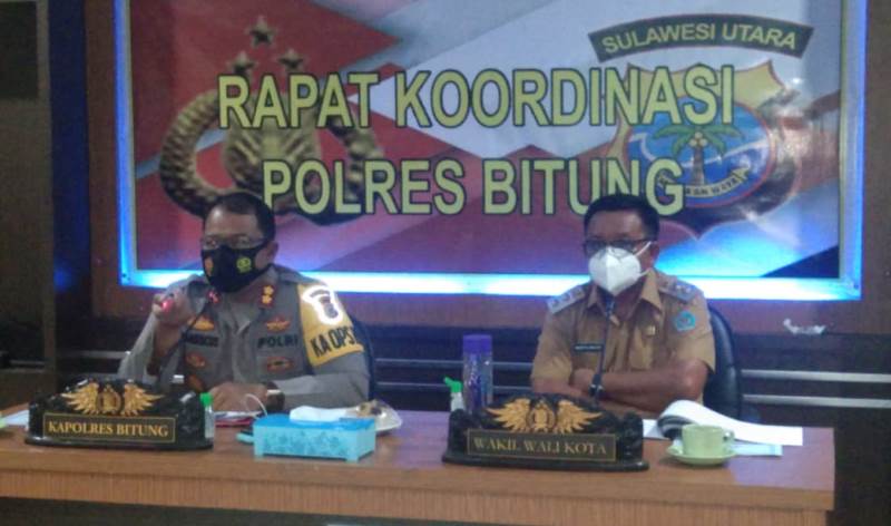 Kapolres Inisiasi Rapat PPKM di Kota Bitung
