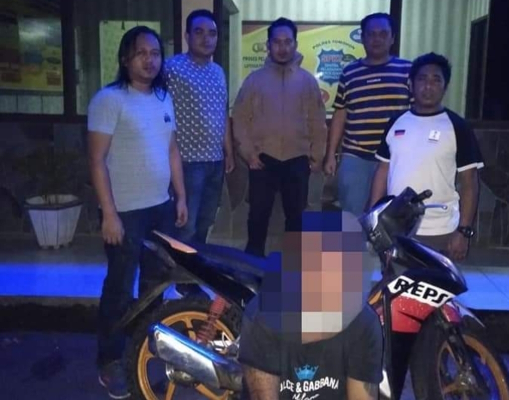 Buron Tiga Bulan, Pelaku Curanmor Dibekuk Resmob Polres Tomohon di Pasar Karombasan