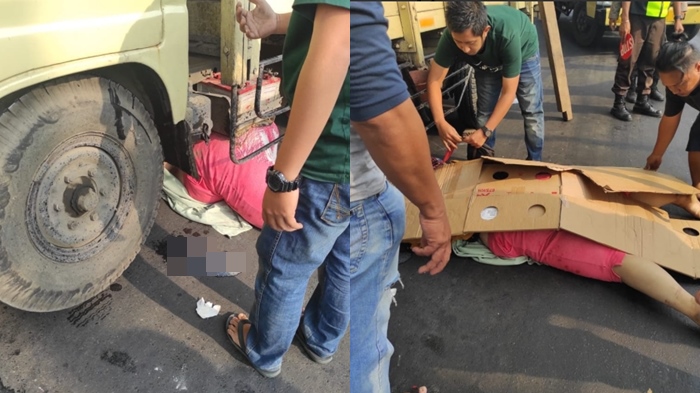 Kecelakaan Maut Pukul 07.40 WIB, Seorang Wanita Jatuh karena Tumpahan Oli lalu Tewas Terlindas Truk