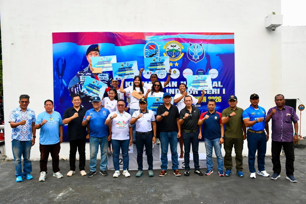 3 Atlet Lokal Sulut Pecahkan Rekor Nasional di Kejurnas Freedive Indoor I Kodaeral VIII Manado