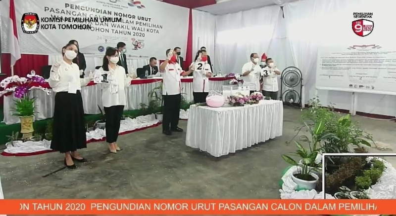 BREAKING NEWS: Nomor Urut Paslon Pilwako Tomohon, JGE-VB Nomor 1, CS-WL 2, RoSe 3