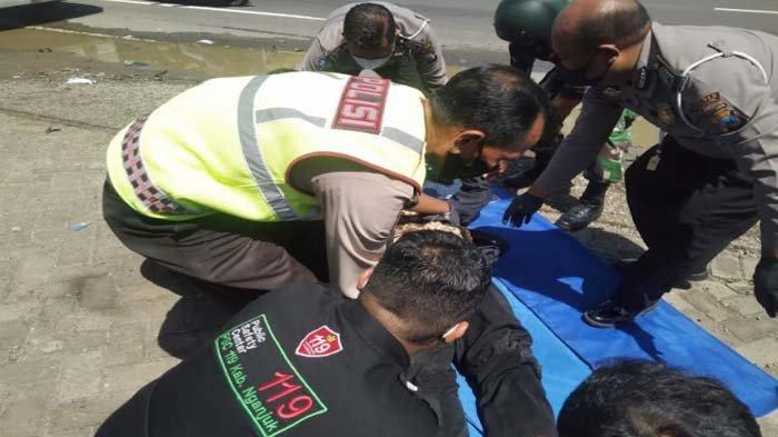 Kecelakaan Maut, Pemotor Supra Tewas Seketika, Sopir Truk Ngantuk Tabrak Korban Hingga Terpental