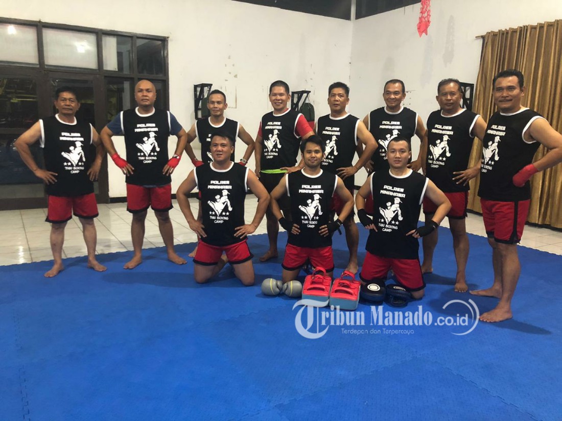 Polres Minahasa Gandeng Forkopimda Latihan Thai Boxing