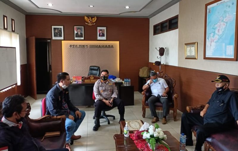 Seriusi Persoalan Perkebunan Rakyat Marawas, Polres Minahasa Beraudiensi Dengan Wadah Mina Esa Raya