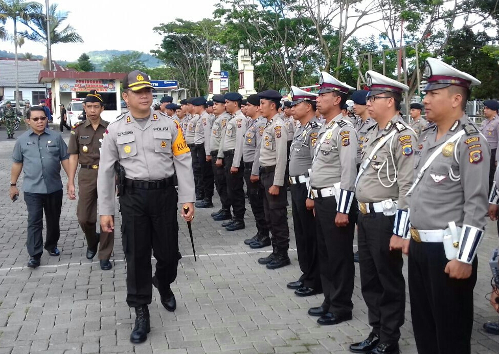 Polres Minahasa Apel Gelar Pasukan Pengamanan Pilkada