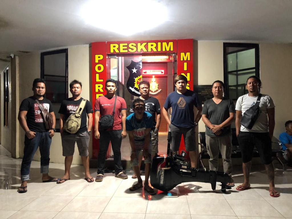 Tim Resmob Polres Minsel Kerja Sama dengan Polres Bitung, Tangkap Terduga Pencuri Mesin Kapal