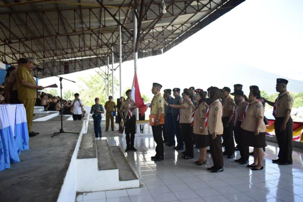 Ini Pesan Wali Kota Bitung saat Membuka Lomba Kemah Cabang II Kwartir Pramuka Kota Bitung