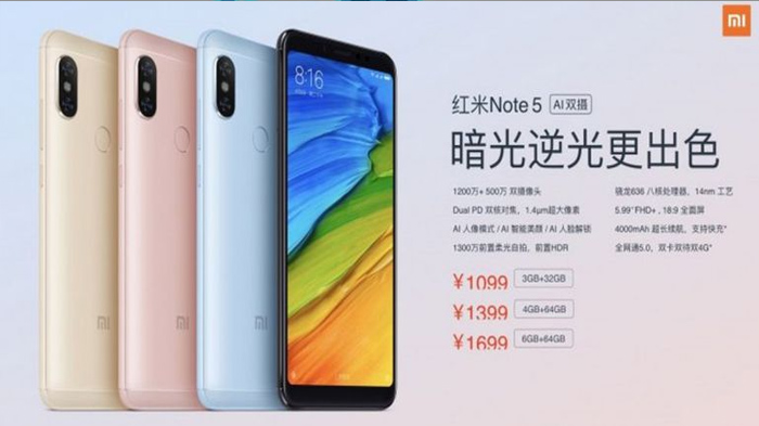 Xiaomi Luncurkan Redmi Note 5 AI Dual Camera, Berapa Harganya?