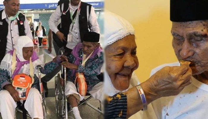 Romantisme Kakek Mahmud & Nenek Kalsum di Tanah Suci, Ngomel Tak Mau Pisah Hingga Ceria saat Disuapi