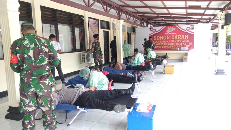 Brimob Polda Sulut Buat Kegiatan Sosial Donor Darah, Dalam Rangka HUT ke-75 Brimob