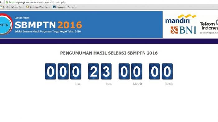 Pengumuman SBMPTN Unima Tahun 2016 (2)