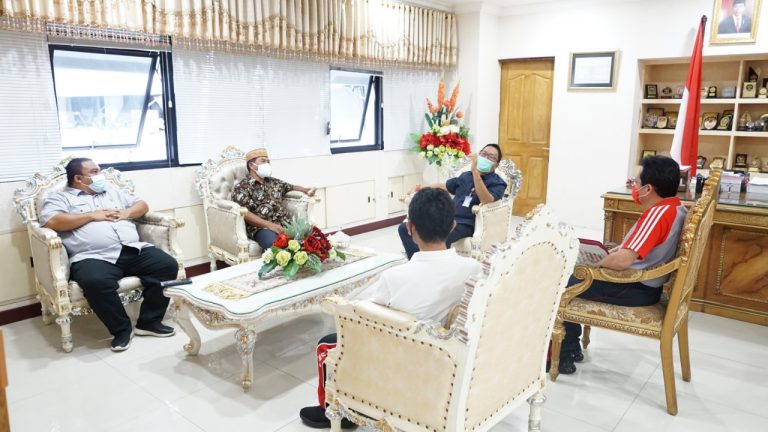 Edwin Silangen Sambut Kunjungan Silaturahmi Sekprov Gorontalo