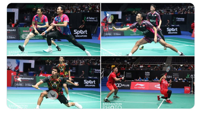 Singapore Open 2022 : 4 Ganda Putra Indonesia Cetak Sejarah, All Indonesian Semifinal