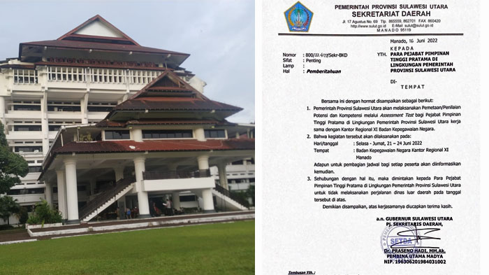 Pejabat Pemprov Sulut Diinstruksikan Bersiap Ikut Assessment Test, Persiapan Rolling?