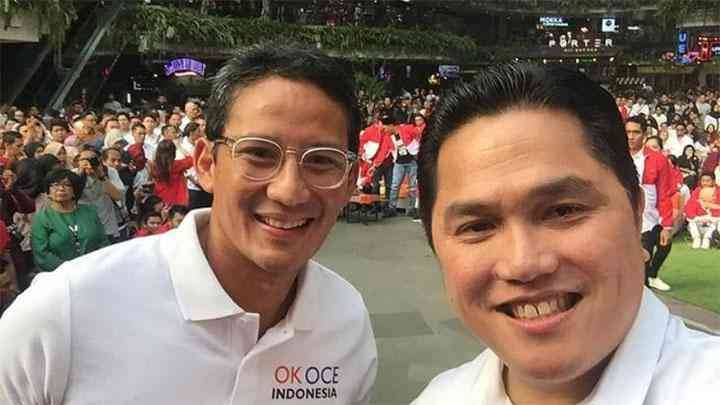 Survei Elektabilitas Cawapres 2024 Erick Thohir Teratas, Sandiaga Uno Merosot Turun, AHY Kedua