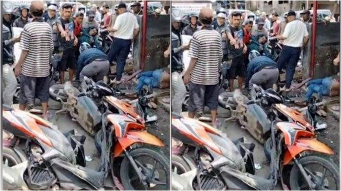 Kecelakaan Maut Pukul 10.30 WIB, 1 Tukang Ojek Tewas, Sejumlah Orang Terkapar Usai Ditabrak Mobil